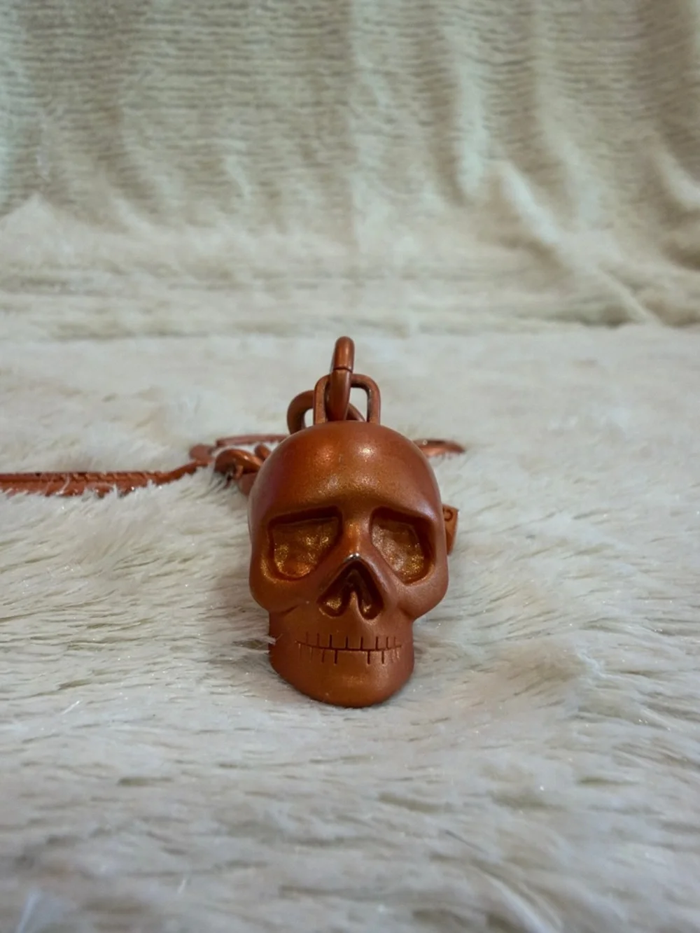 Coach Metallic Copper Feather & Charm Keychain - Picture 6 of 6